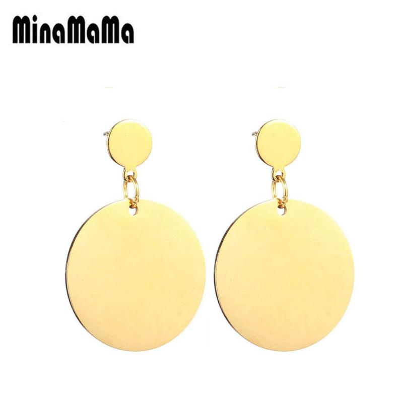 New Statement Earrings Big Geometric Round Earrings For Women Stainless Steel Disc Drop Earing Modern Female Minimalist Jewelry
New Statement Earrings Big Geometric Round Earrings For Women Stainless Steel Disc Drop Earing Modern Female Minimalist Jewelry