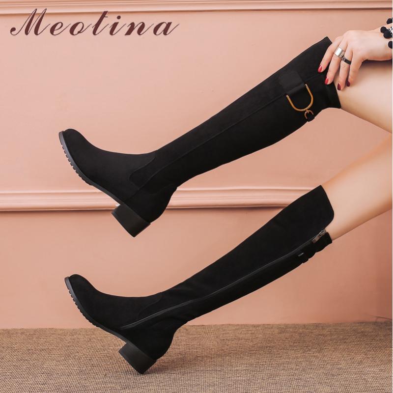 Meotina Winter Over The Knee Boots Women Zipper Square Heel Thigh High Boots Stretch Round Toe Shoes Lady Autumn Big Size 34-42, Black
Meotina Winter Over The Knee Boots Women Zipper Square Heel Thigh High Boots Stretch Round Toe Shoes Lady Autumn Big Size 34-42, Black