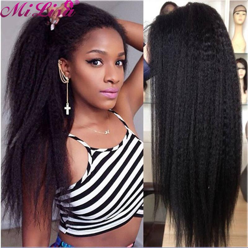 MI LISA Yaki Wig 13x6 x1 Kinky Straight Lace Front Human Hair Wig 30 Inch Brazilian Remy Hair For Women HD Transparent Lace, As pic
MI LISA Yaki Wig 13x6 x1 Kinky Straight Lace Front Human Hair Wig 30 Inch Brazilian Remy Hair For Women HD Transparent Lace, As pic