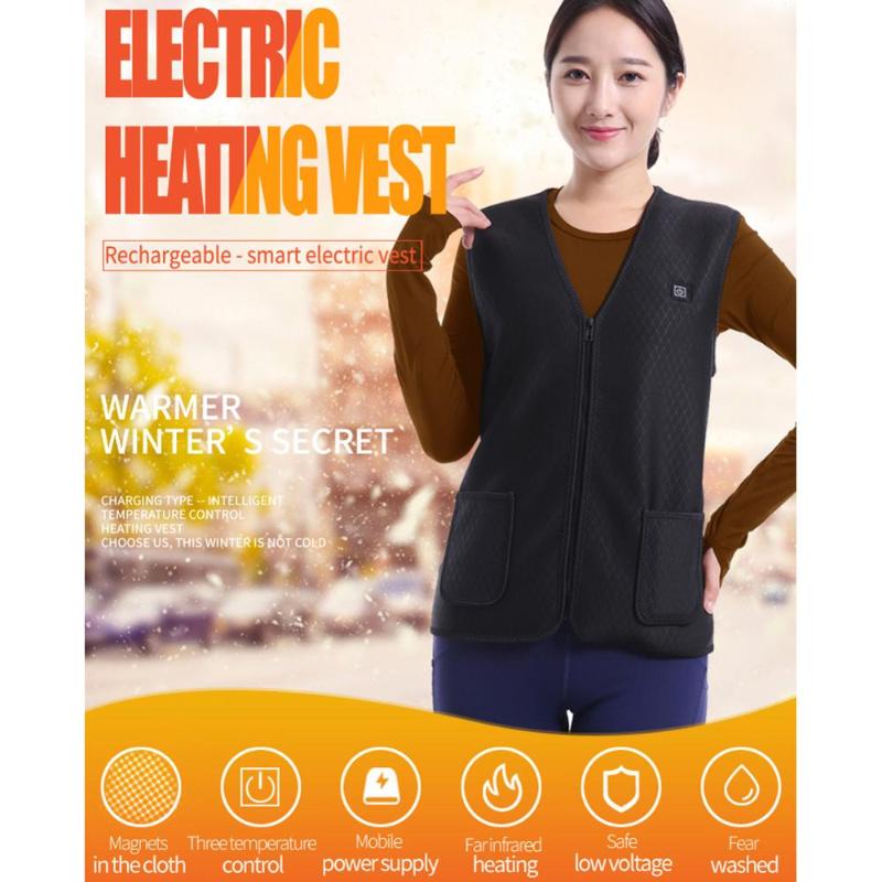 Women Outdoor USB Infrared Heating Vest Jacket Winter Flexible Electric Thermal Clothing Waistcoat For Sports Hiking Fishing, Black
Women Outdoor USB Infrared Heating Vest Jacket Winter Flexible Electric Thermal Clothing Waistcoat For Sports Hiking Fishing, Black