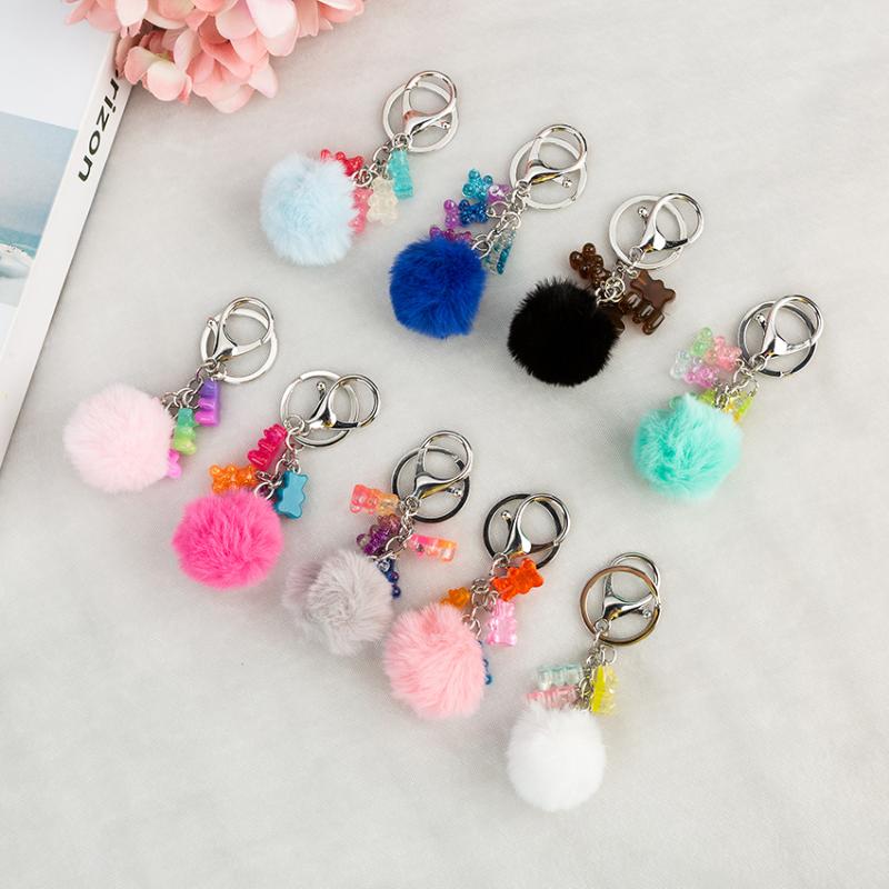 1PC Cute Gummy Bear with Puffer Ball Keychain Flatback Resin Pendant Charms Resin Keyring for woman jewelry
1PC Cute Gummy Bear with Puffer Ball Keychain Flatback Resin Pendant Charms Resin Keyring for woman jewelry