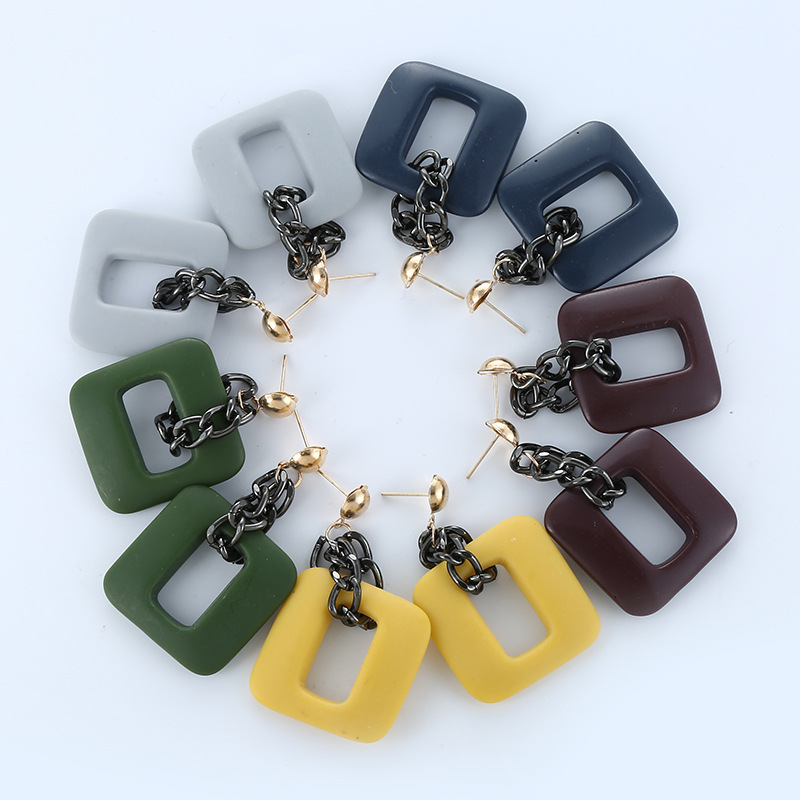 2020 New Fashion Female Resin Chain Drop Earrings Geometric Irregular Alloy Dangle Earrings For Women Jewelry FSPES409
2020 New Fashion Female Resin Chain Drop Earrings Geometric Irregular Alloy Dangle Earrings For Women Jewelry FSPES409