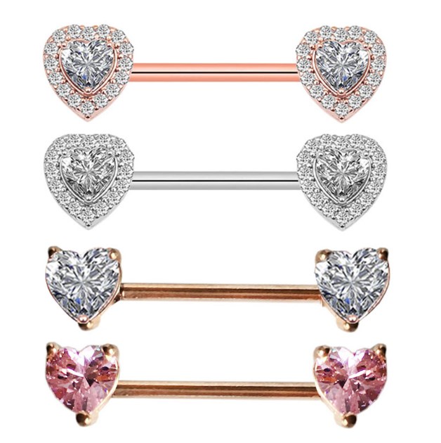1Pair New Clear Zircon Heart Nipple Rings Cover Piercing Body Jewelry Nipple Bar Ring Barbell Nipple Sexy Women
1Pair New Clear Zircon Heart Nipple Rings Cover Piercing Body Jewelry Nipple Bar Ring Barbell Nipple Sexy Women