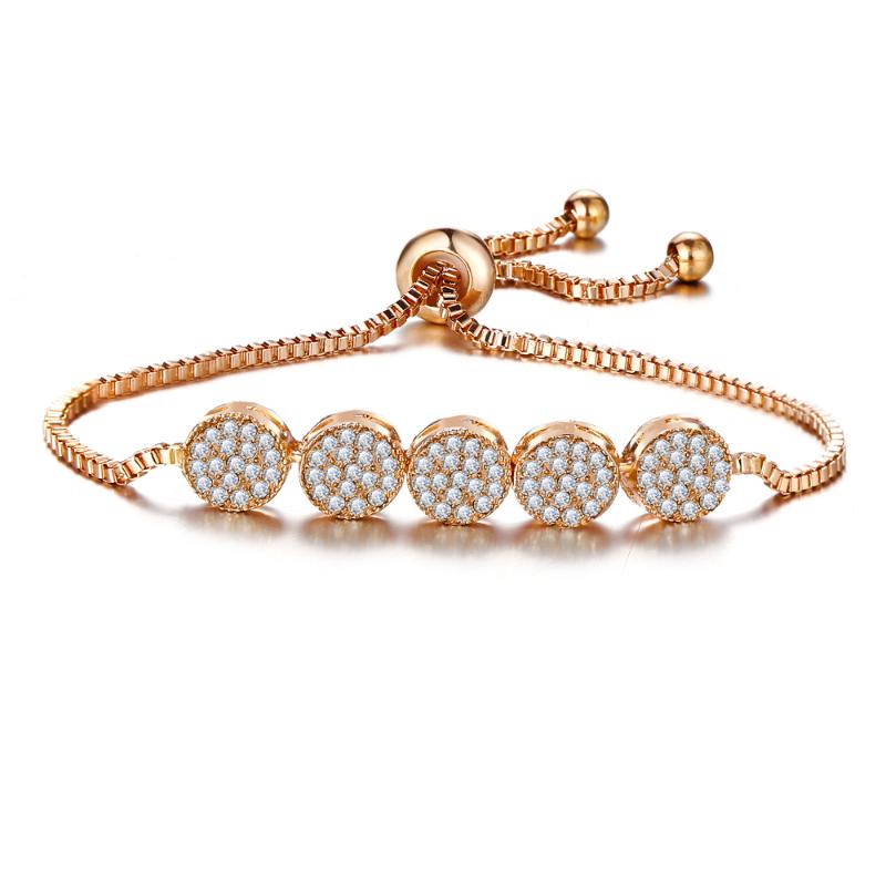 Trendy style Cyrstal charm bracelets Women Classic handmade five round cakes adjustable chain bracelets wedding Jewelry 2 colors
Trendy style Cyrstal charm bracelets Women Classic handmade five round cakes adjustable chain bracelets wedding Jewelry 2 colors
