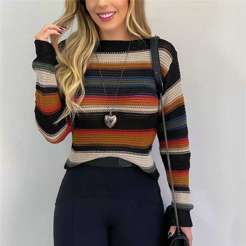 Basic Stripe Knitted Sweater Women Autumn Winter Bottoming Sweaters Pullover Lady Casual O-neck Slim Jumper pull femme A50, Pink
Basic Stripe Knitted Sweater Women Autumn Winter Bottoming Sweaters Pullover Lady Casual O-neck Slim Jumper pull femme A50, Pink