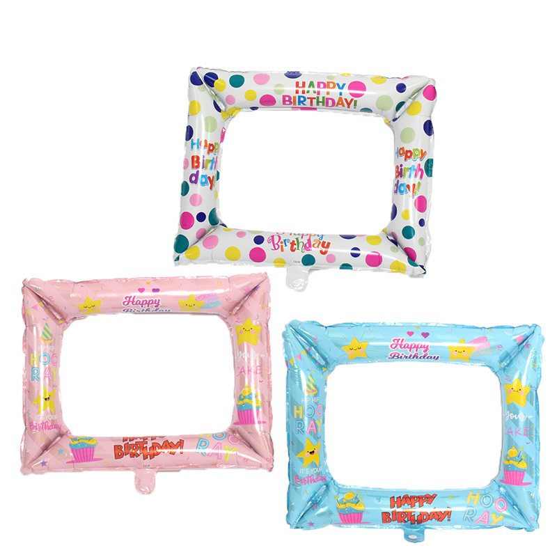 1pc Birthday Photo Booth Foil Balloons Happy Birthday Photo Frame Globos prop Party Decorations Kids Baby Shower
1pc Birthday Photo Booth Foil Balloons Happy Birthday Photo Frame Globos prop Party Decorations Kids Baby Shower