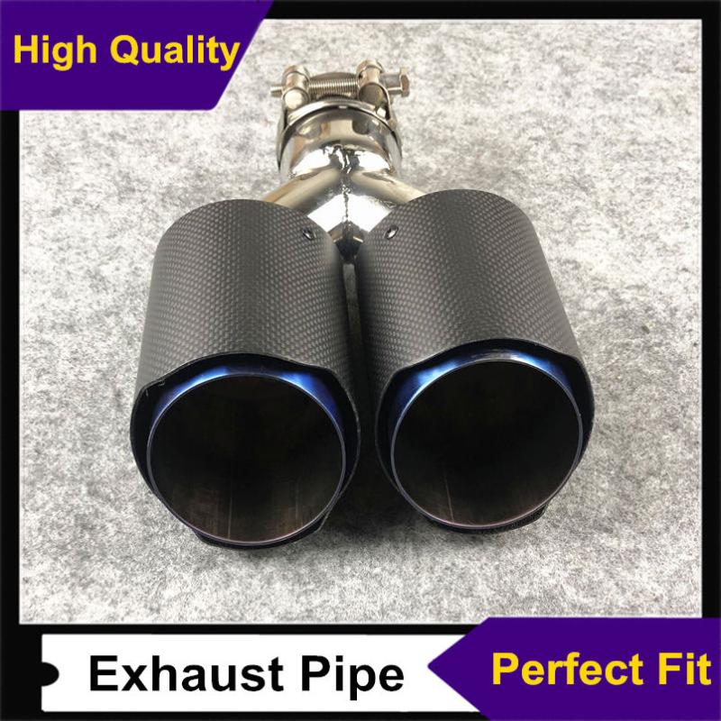 1 Pcs Top Quality Double Matte Carbon Car Back Muffler Exhaust Pipe Coated Blue Stainless Steel Exhaust Tip For Universal
1 Pcs Top Quality Double Matte Carbon Car Back Muffler Exhaust Pipe Coated Blue Stainless Steel Exhaust Tip For Universal