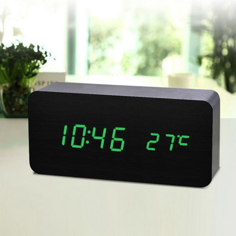 LED Alarm Clock Wooden Digital Temperature Electronic Sounds Control For Desktop Table Home TUE88
LED Alarm Clock Wooden Digital Temperature Electronic Sounds Control For Desktop Table Home TUE88