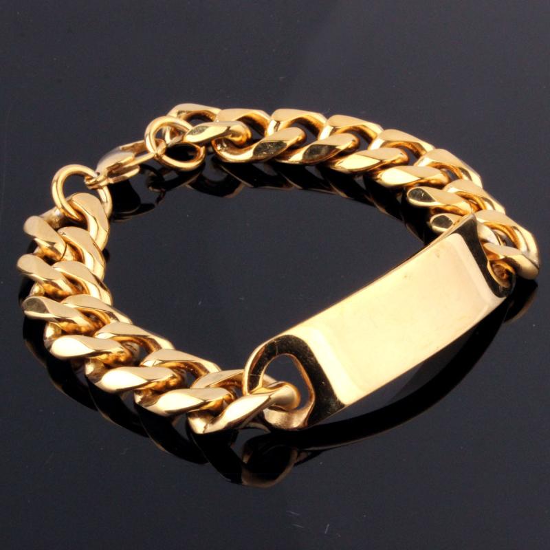 15mm 8-11 inch Polished Gold Color Stainless Steel Curb Cuban Bracelet Fashion Men Women Titanium Steel Jewelry Gift
15mm 8-11 inch Polished Gold Color Stainless Steel Curb Cuban Bracelet Fashion Men Women Titanium Steel Jewelry Gift