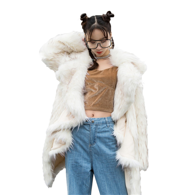 High Quality Faux fur coat Women Winter Fashion kürk Female Ruffled coat Thick warm long hair Windbreaker Pelliccia, Creamy-white
High Quality Faux fur coat Women Winter Fashion kürk Female Ruffled coat Thick warm long hair Windbreaker Pelliccia, Creamy-white