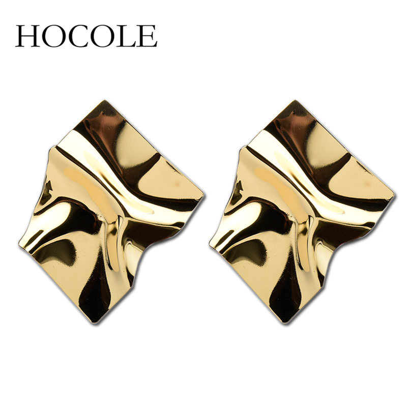 HOCOLE 2020 NEW Punk Statement Irregular Earrings Gold Silver Color Geometric Metal Stud Earrings For Women Party Jewelry Gift
HOCOLE 2020 NEW Punk Statement Irregular Earrings Gold Silver Color Geometric Metal Stud Earrings For Women Party Jewelry Gift