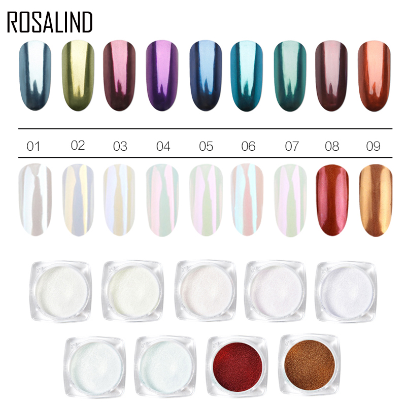 ROSALIND Mirror Nail Powder Holographic Nail Powder 9 Colors Glitter Chrome Dust Decoration Polishing For Manicure Art
ROSALIND Mirror Nail Powder Holographic Nail Powder 9 Colors Glitter Chrome Dust Decoration Polishing For Manicure Art