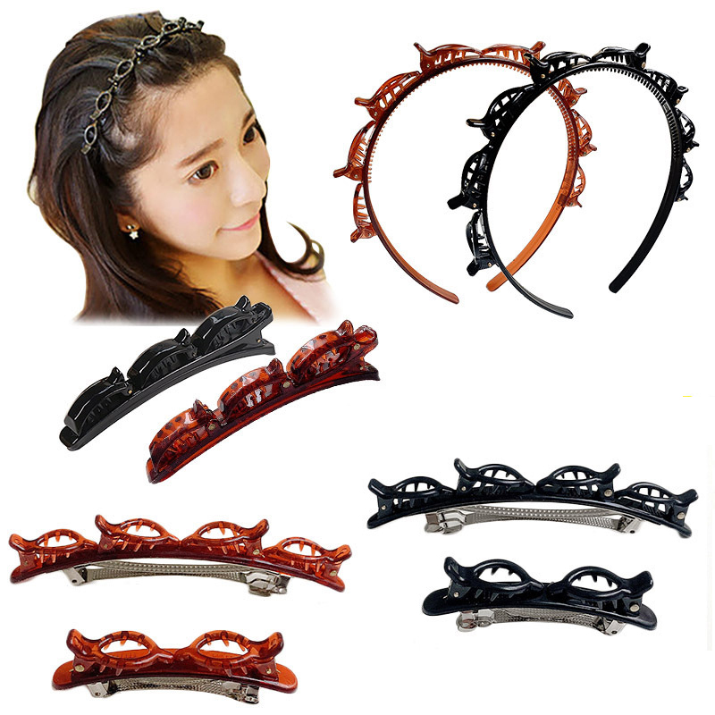 2020 New Fashion Double Layer Bands Clip Hairbands Plastic Braided Headband Punk New Knitting Womens Headwear Hair Accessories
2020 New Fashion Double Layer Bands Clip Hairbands Plastic Braided Headband Punk New Knitting Womens Headwear Hair Accessories