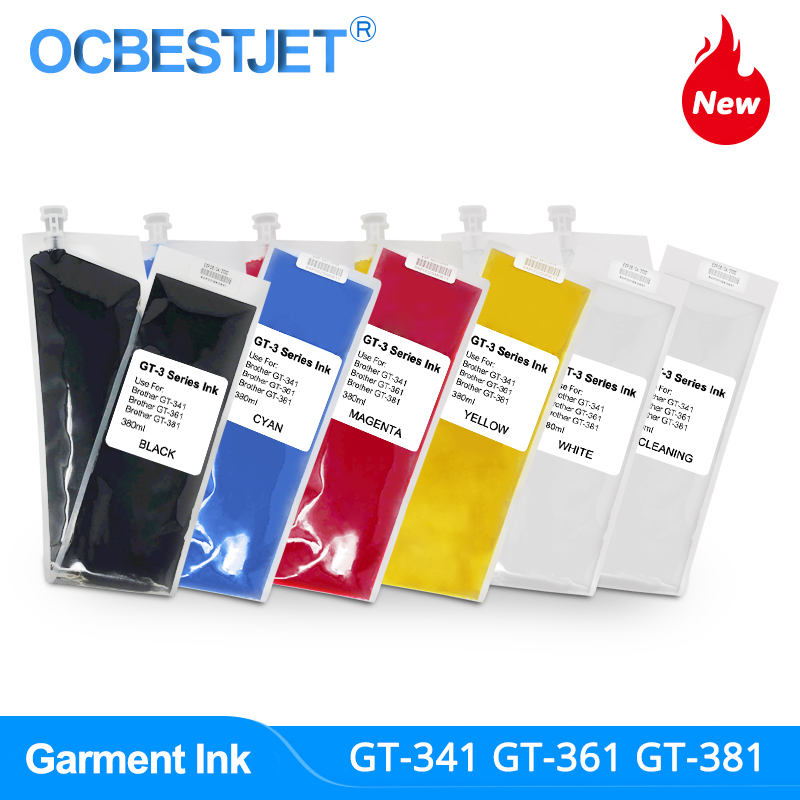380ML GT3 Series Replacement Ink Bag GT-3 DTG Textile InK For Brother GT-341 GT341 GT361 GT-361 GT-381 Direct to Garment Printer
380ML GT3 Series Replacement Ink Bag GT-3 DTG Textile InK For Brother GT-341 GT341 GT361 GT-361 GT-381 Direct to Garment Printer