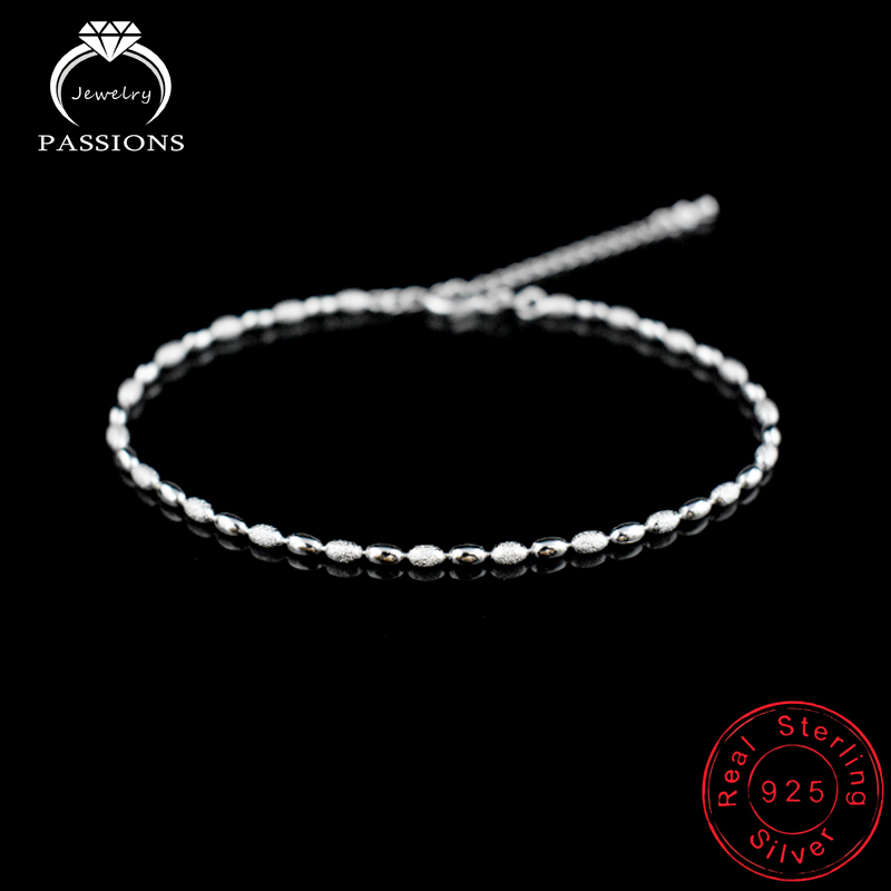 New Arrival Fashion 925 Sterling Ladies Silver Anklets Olive Kernel Millet Bead Manual Anklet Bracelet For Women & Girl Jewelry
New Arrival Fashion 925 Sterling Ladies Silver Anklets Olive Kernel Millet Bead Manual Anklet Bracelet For Women & Girl Jewelry