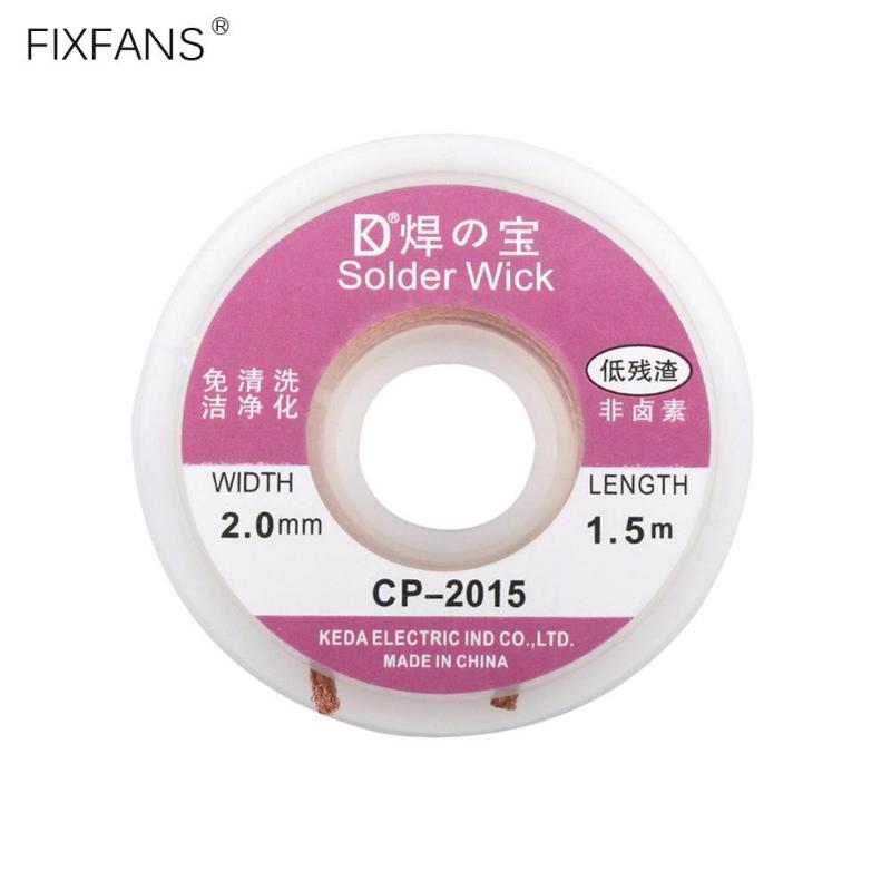 FIXFANS 2.0mmx1.5m Desoldering Braid Solder Remover Wick Wire Solder Sucker PCB Circuit Board Repair Tools Welding Accessories
FIXFANS 2.0mmx1.5m Desoldering Braid Solder Remover Wick Wire Solder Sucker PCB Circuit Board Repair Tools Welding Accessories