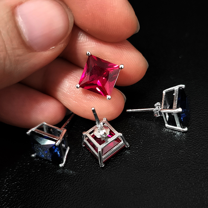 925 silver corundum pink and blue sapphi re square shape 8mm single cubic zirocnia stone ear stud Earing
925 silver corundum pink and blue sapphi re square shape 8mm single cubic zirocnia stone ear stud Earing