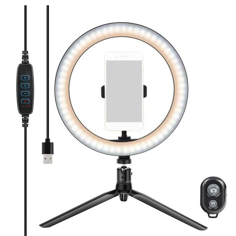 10 Inch LED Ring Light Dimmable Selfie Lamp with Tripod for Youtube Makeup Ringlight
10 Inch LED Ring Light Dimmable Selfie Lamp with Tripod for Youtube Makeup Ringlight