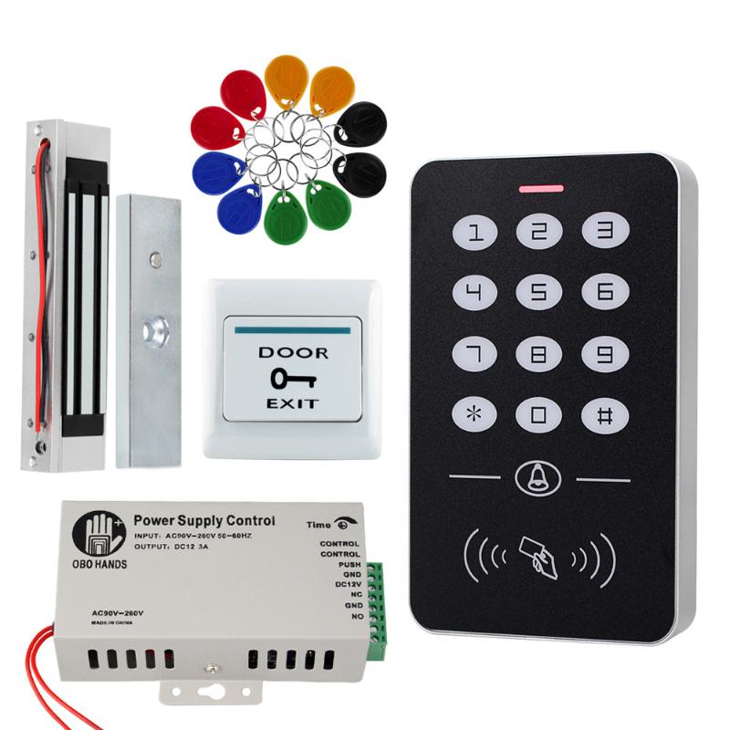 RFID Access Control System Kit Frame Glass Door Set+Electric 180KG Magnetic Lock+10 Keytab+Power Supply+Exit Button-A1
RFID Access Control System Kit Frame Glass Door Set+Electric 180KG Magnetic Lock+10 Keytab+Power Supply+Exit Button-A1
