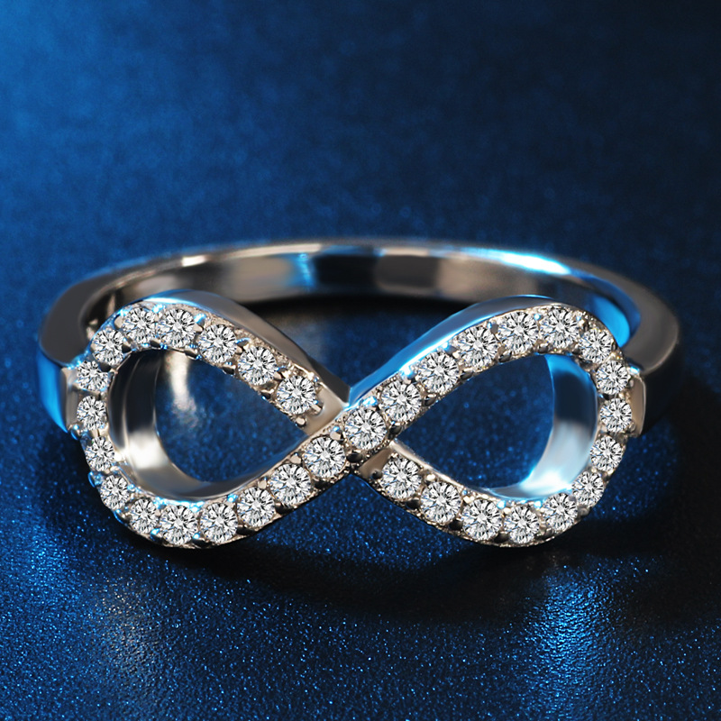 Simple Infinity Symbol Women's Ring Popular Stainless Steel Ring With Zircon Silver Color Rhinestone Jewelry Gift
Simple Infinity Symbol Women's Ring Popular Stainless Steel Ring With Zircon Silver Color Rhinestone Jewelry Gift