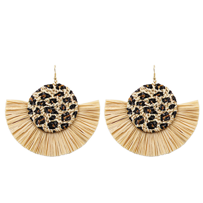 Leopard Wicker Drop Earrings For Women Bohemia Raffia Tassel Earring Geometric Woven Rattan Trendy Earing
Leopard Wicker Drop Earrings For Women Bohemia Raffia Tassel Earring Geometric Woven Rattan Trendy Earing