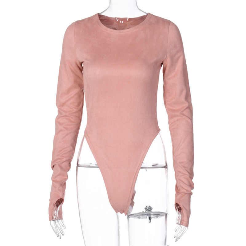 Long Sleeve Women's T-Shirt Bodysuit O Neck Casual Spring Winter White Body Top Sexy Women Bodysuits Streetwear