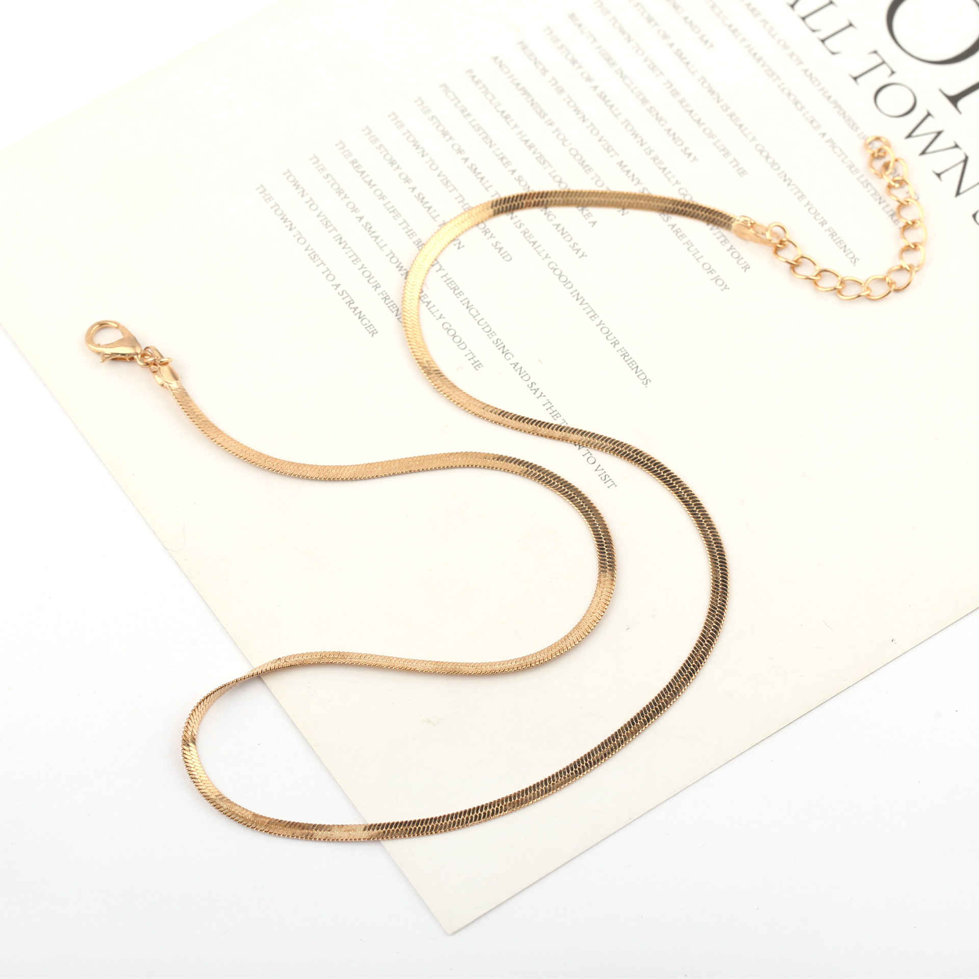 Necklace Jewelry Silver Gold Snakechain Necklaces Men Womens Copper Base Gold Tone Necklace Jelwery Factory Price N09142