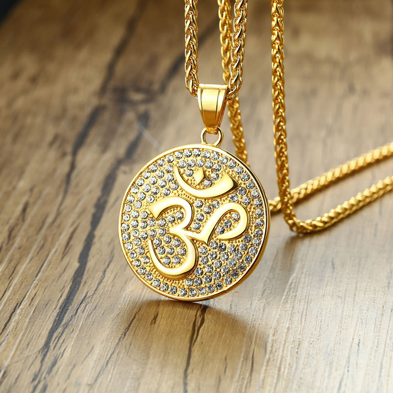 Modyle Rock OM Necklaces Gold Tone Stainless Steel with Shinny CZ Stones Pendants Aum Sanskrit Yogi Mens Necklace
Modyle Rock OM Necklaces Gold Tone Stainless Steel with Shinny CZ Stones Pendants Aum Sanskrit Yogi Mens Necklace