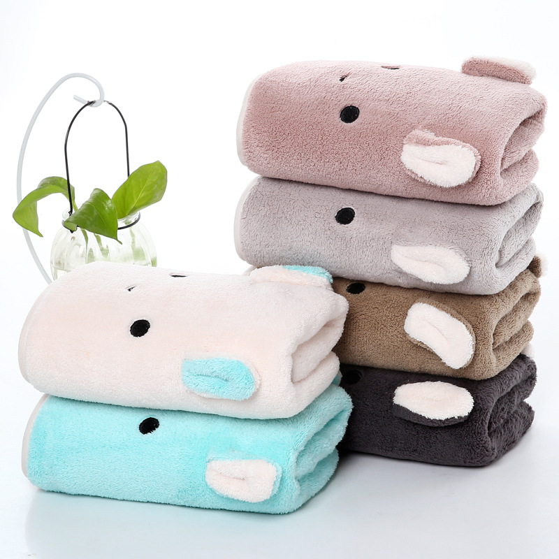 Flannel Thickened Bath Towel Cute Cartoon Shape Bathroom Towels Soft Absorbent Edging Embroidery Children's Household
Flannel Thickened Bath Towel Cute Cartoon Shape Bathroom Towels Soft Absorbent Edging Embroidery Children's Household