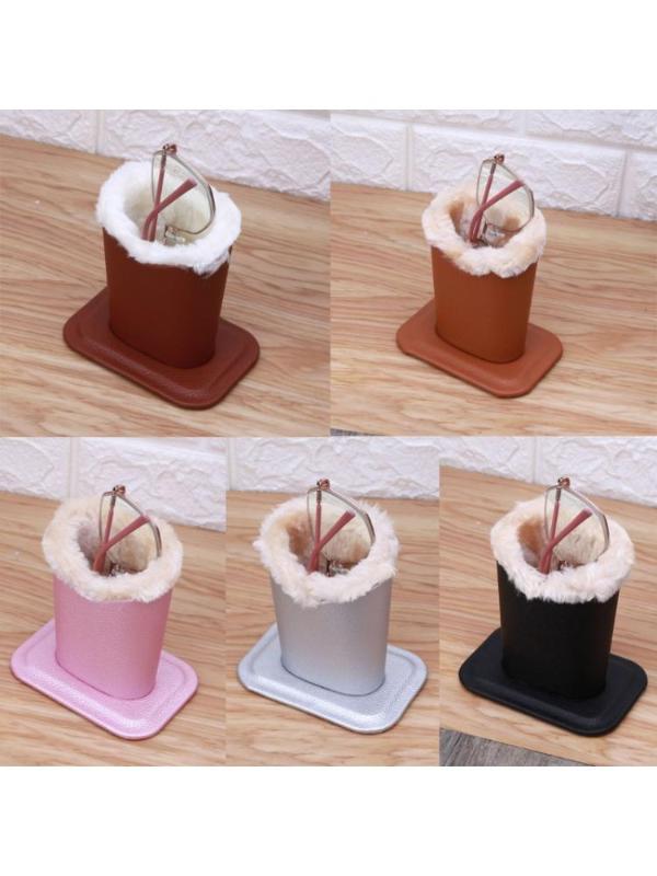 PU Leather Eyeglass Holder Sunglass Stand with Soft Plush Lining Eyeglass Holder 95AB1