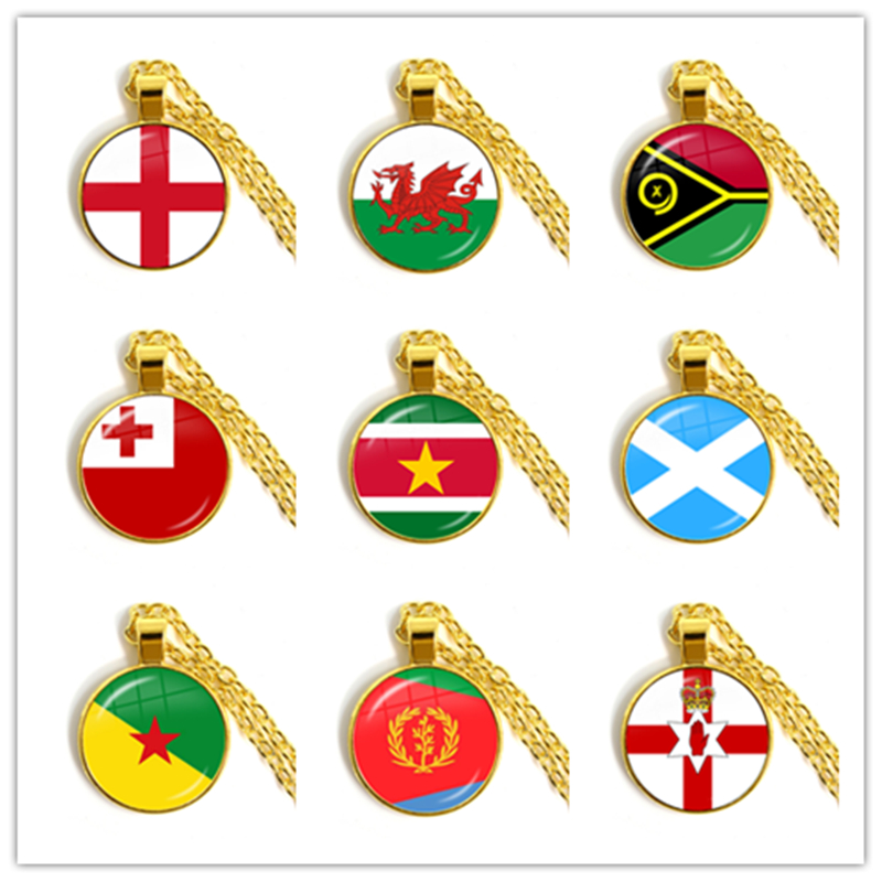 Ireland, Wales, Vanuatu, Tonga, Suriname, Scotland, French Guiana, Eritrea, Northern Ireland Nation Flag Pendant Necklace Gift
Ireland, Wales, Vanuatu, Tonga, Suriname, Scotland, French Guiana, Eritrea, Northern Ireland Nation Flag Pendant Necklace Gift