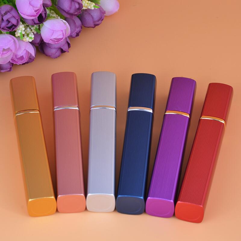 12ML Portable Travel Atomizer Perfume Oils Aluminum Essential Refillable Colorful Atomiser Spray 6 Colors Diffusers Bottles Spray 5039279