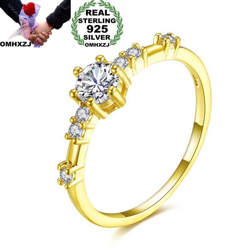 OMHXZJ Wholesale European Fashion Woman Girl Party Wedding Gift Zircon 925 Sterling Silver 18KT Yellow Rose Gold Ring RR352
OMHXZJ Wholesale European Fashion Woman Girl Party Wedding Gift Zircon 925 Sterling Silver 18KT Yellow Rose Gold Ring RR352