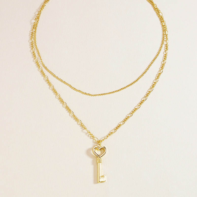 Ins 2020 New Gold Chain Double Layers Heart Lock Key Pendant Choker Necklace Korean Fashion Chic Party Jewelry
Ins 2020 New Gold Chain Double Layers Heart Lock Key Pendant Choker Necklace Korean Fashion Chic Party Jewelry