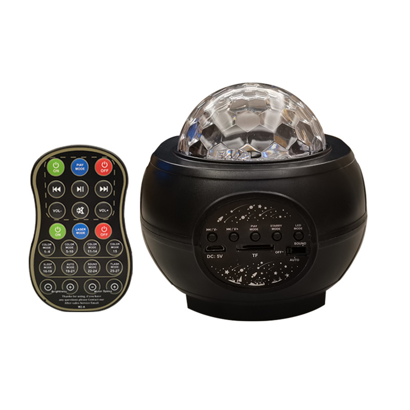 Galaxy Ocean Starry Sky Projector Light Bluetooth Speaker Support TF MP3 Music Player Xmas Decoration Colorful Night Lamp with Remote Control Magic Ba