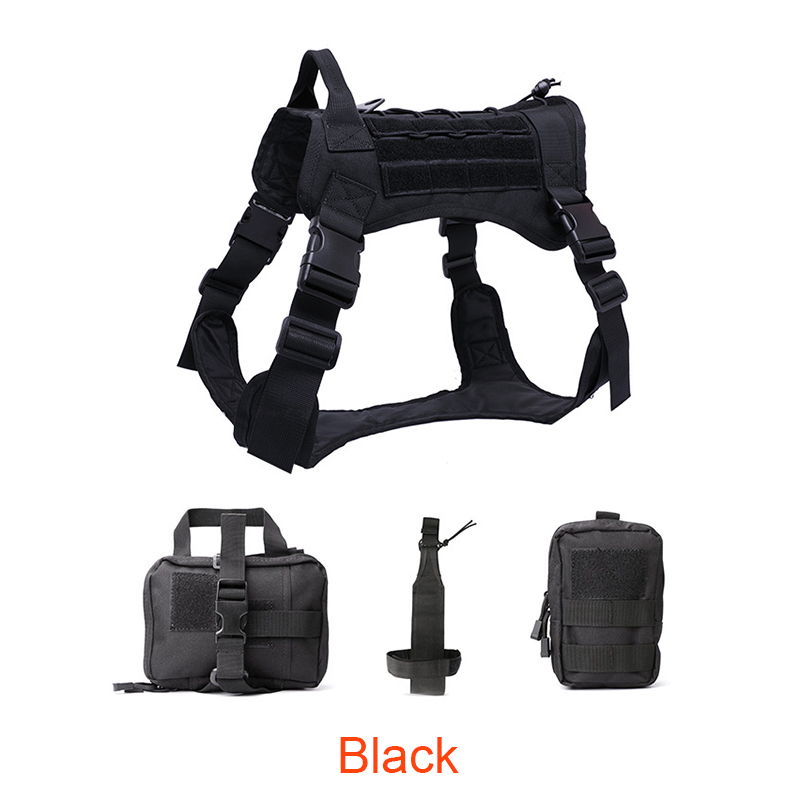 Tactical Training Dog Harness Vest Adjustable Molle Nylon Vests Dogs Products E2S, Black
Tactical Training Dog Harness Vest Adjustable Molle Nylon Vests Dogs Products E2S, Black