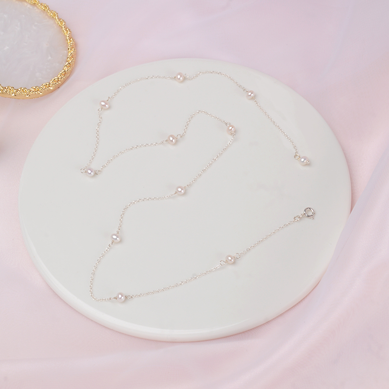 ASHIQI Real 925 sterling silver Chain Necklace for women 4-5mm Mini Natural Freshwater Pearls Jewelry Gift
ASHIQI Real 925 sterling silver Chain Necklace for women 4-5mm Mini Natural Freshwater Pearls Jewelry Gift