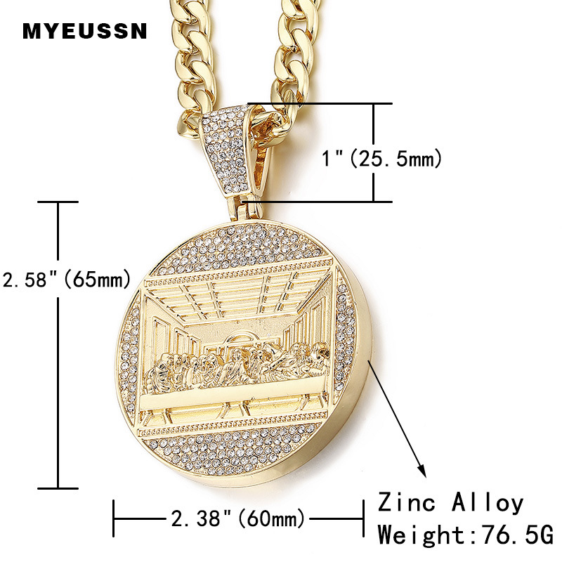 Last Supper Pendant Big Jesus Iced Out Bling Zircon Gold color Charm Necklace Fashion For Men Father's Day Gift Hip Hop Jewelry 200929
Last Supper Pendant Big Jesus Iced Out Bling Zircon Gold color Charm Necklace Fashion For Men Father's Day Gift Hip Hop Jewelry 200929