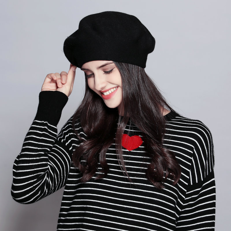 Vintage 100% Pure Wool Beret Hat Women British Style Fashion Solid Color Slouchy Winter Warm Hats Female Adult Caps
Vintage 100% Pure Wool Beret Hat Women British Style Fashion Solid Color Slouchy Winter Warm Hats Female Adult Caps