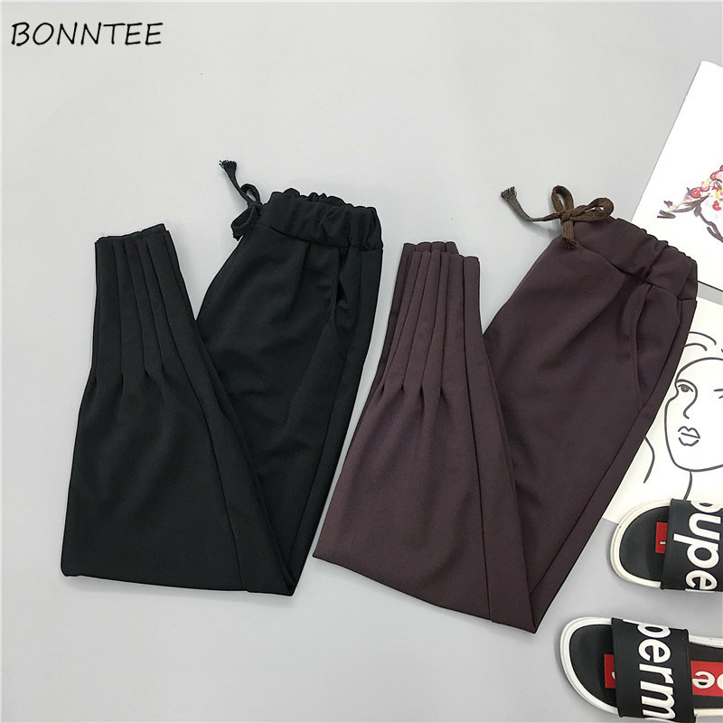 Pants Women Summer Autumn Trendy New Streetwear Thin Spring Solid Korean Style High Waist Casual All-match Womens Trousers Chic, Black
Pants Women Summer Autumn Trendy New Streetwear Thin Spring Solid Korean Style High Waist Casual All-match Womens Trousers Chic, Black