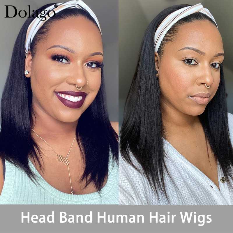 Light Yaki Straight Human Hair Wig With Headband Lace Front Wig Head Band Hairpiece Natural Kinky Curly With Head Bands, As pic
Light Yaki Straight Human Hair Wig With Headband Lace Front Wig Head Band Hairpiece Natural Kinky Curly With Head Bands, As pic