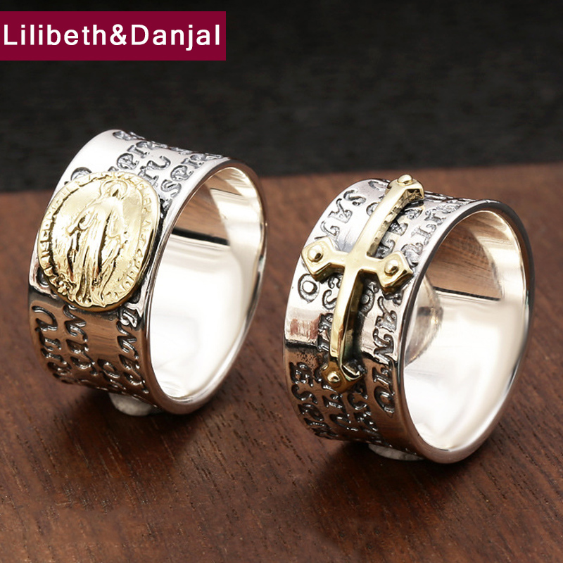 Men Ring 100% Real 925 Sterling Silver Jewelry English Letter Cross Virgin Mary wedding Ring anillo de plata de ley 925 2020 R07 
Men Ring 100% Real 925 Sterling Silver Jewelry English Letter Cross Virgin Mary wedding Ring anillo de plata de ley 925 2020 R07