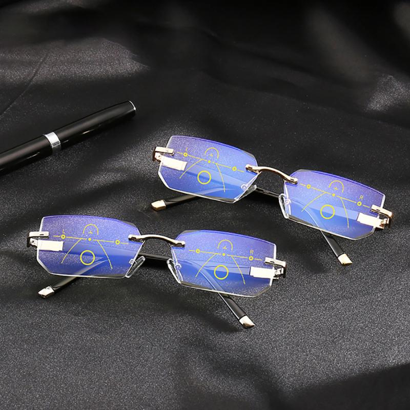 Frameless Unisex Multi Focus Glasses Progressive Women Men Anti-Blue Light Reading Glasses Diamond-cut Eyeglasses +1.0 1.5 2.0
Frameless Unisex Multi Focus Glasses Progressive Women Men Anti-Blue Light Reading Glasses Diamond-cut Eyeglasses +1.0 1.5 2.0