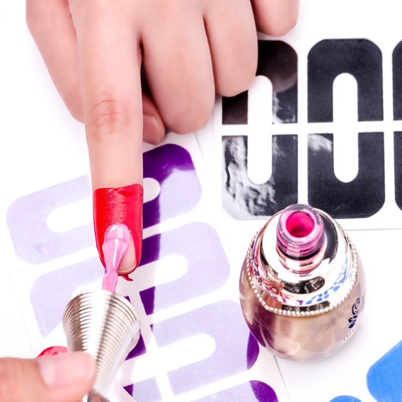 U Shape Nail Polish Protector UV Gel Stickers Manicure Tools Anti-Overflow Nail Sticker For Nail Art Painting Peel Off Tape Protector De Esmalte De Un