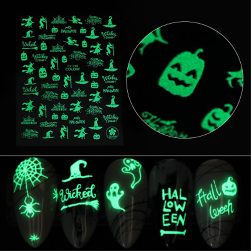 Festive 3D Nail Sticker Glow Nail Art Stickers for Manicure Halloween Letter Stamp Design DIY Art Decorations Accessories, 15
Festive 3D Nail Sticker Glow Nail Art Stickers for Manicure Halloween Letter Stamp Design DIY Art Decorations Accessories, 15
