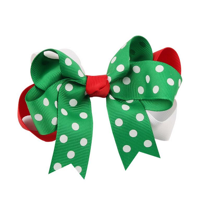 Epecket DHL free ship Swallowtail Bow Christmas Hairpin Children's Christmas Ornament Headdress DAFJ090 jewelry Hair Clips & Barrettes