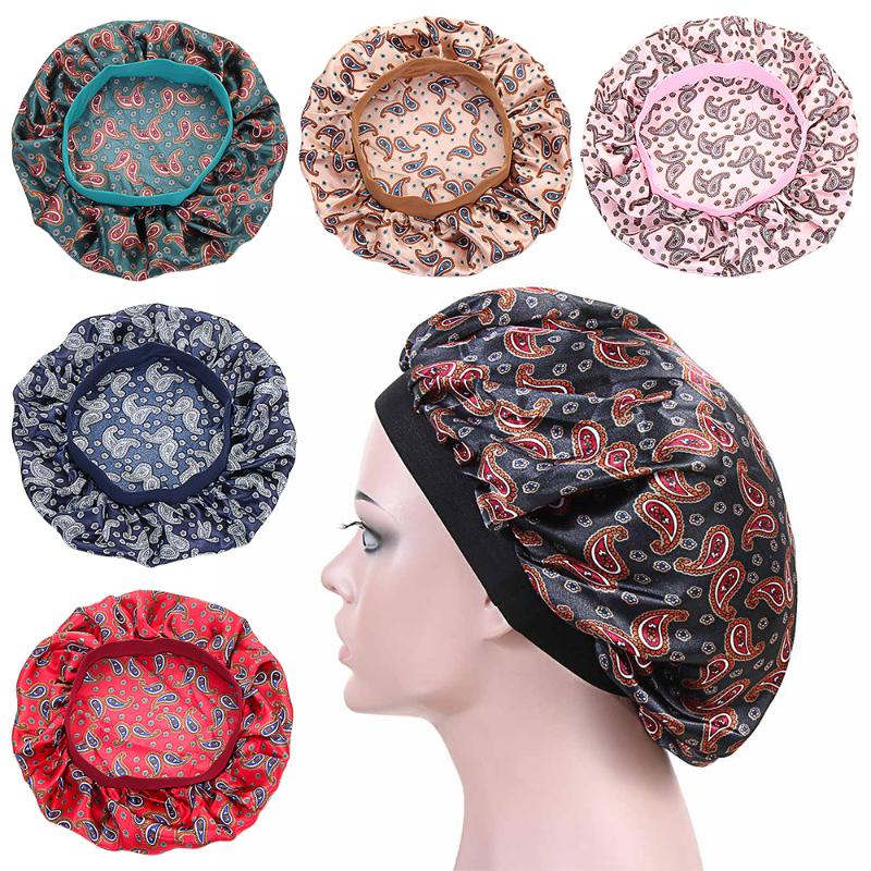 Women Springy Hair Bonnet Satin Night Sleep Cap Hair Bonnet Wide Elastic Band Head Cover Hat Shower Caps salon Hat
Women Springy Hair Bonnet Satin Night Sleep Cap Hair Bonnet Wide Elastic Band Head Cover Hat Shower Caps salon Hat