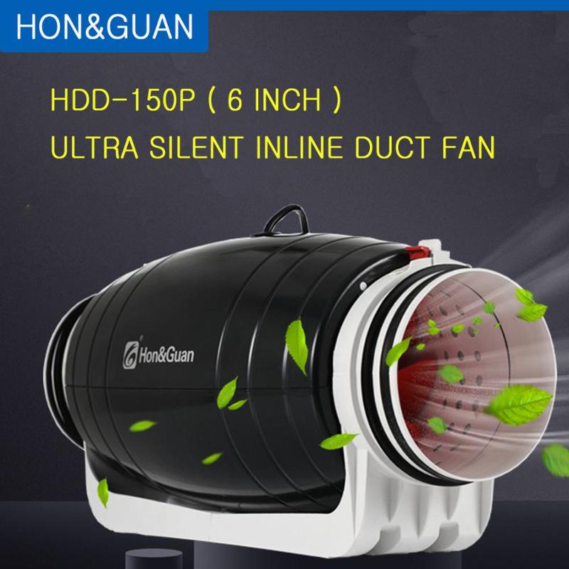 Hon&Guan HDD-150P Exhaust Fan Ultra Silent Mixed-flow Inline Duct for Residential Commercial Bathroom Ventilation; 6'' 110V/220V
Hon&Guan HDD-150P Exhaust Fan Ultra Silent Mixed-flow Inline Duct for Residential Commercial Bathroom Ventilation; 6'' 110V/220V