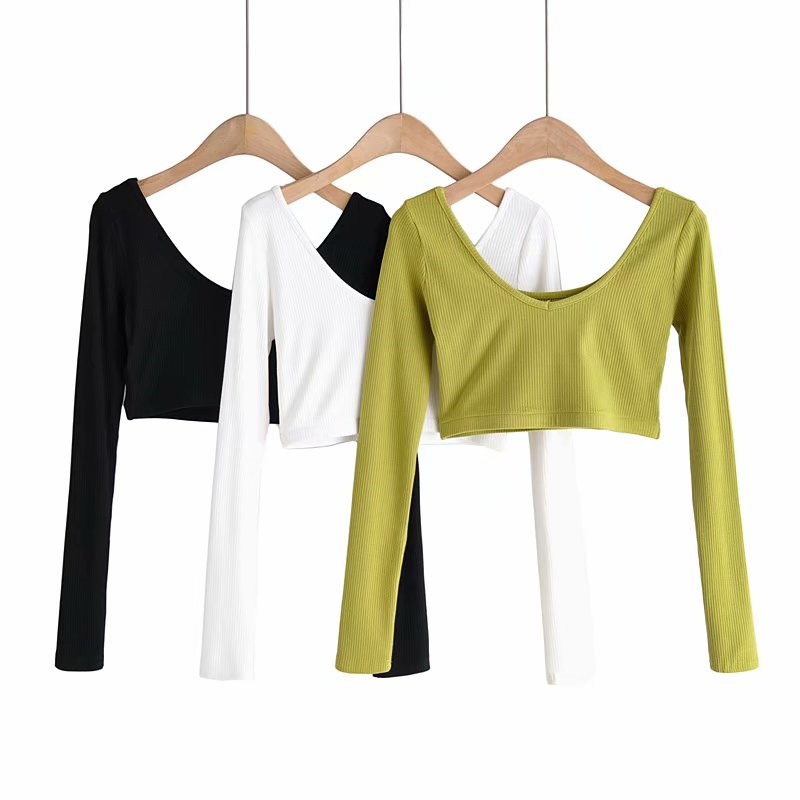Spring and summer new street fashion big V-neck short-sleeved long-sleeved T-shirt women, sexy thin bottoming T-shirt lass, Black
Spring and summer new street fashion big V-neck short-sleeved long-sleeved T-shirt women, sexy thin bottoming T-shirt lass, Black