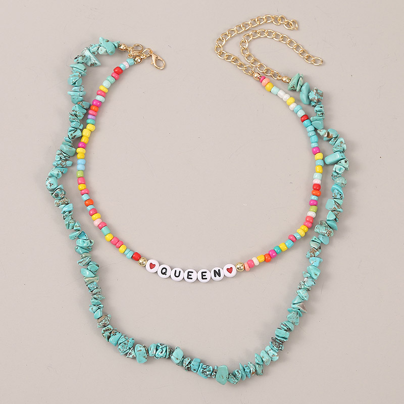 2Pcs/Set Boho Multicolor Beads Letter Queen Beaded Necklaces For Women Fashion Green Natural Stone Necklace Statement Jewelry
2Pcs/Set Boho Multicolor Beads Letter Queen Beaded Necklaces For Women Fashion Green Natural Stone Necklace Statement Jewelry